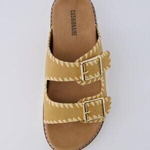 NWT CUSHIONAIRE Women's Wyatt Braided Footbed Sand Sandals Size 8.5
